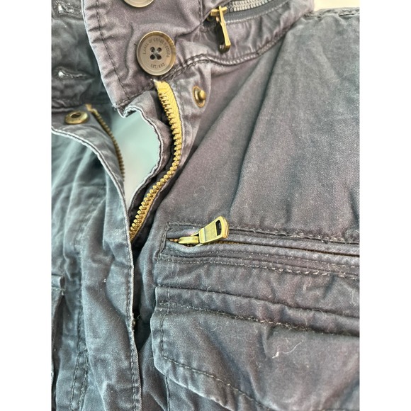 H&M LOGG Utility Cargo Jacket Field Jacket Drawstring Waist Gray Sz 8‎ Gorpcore - Picture 12 of 16